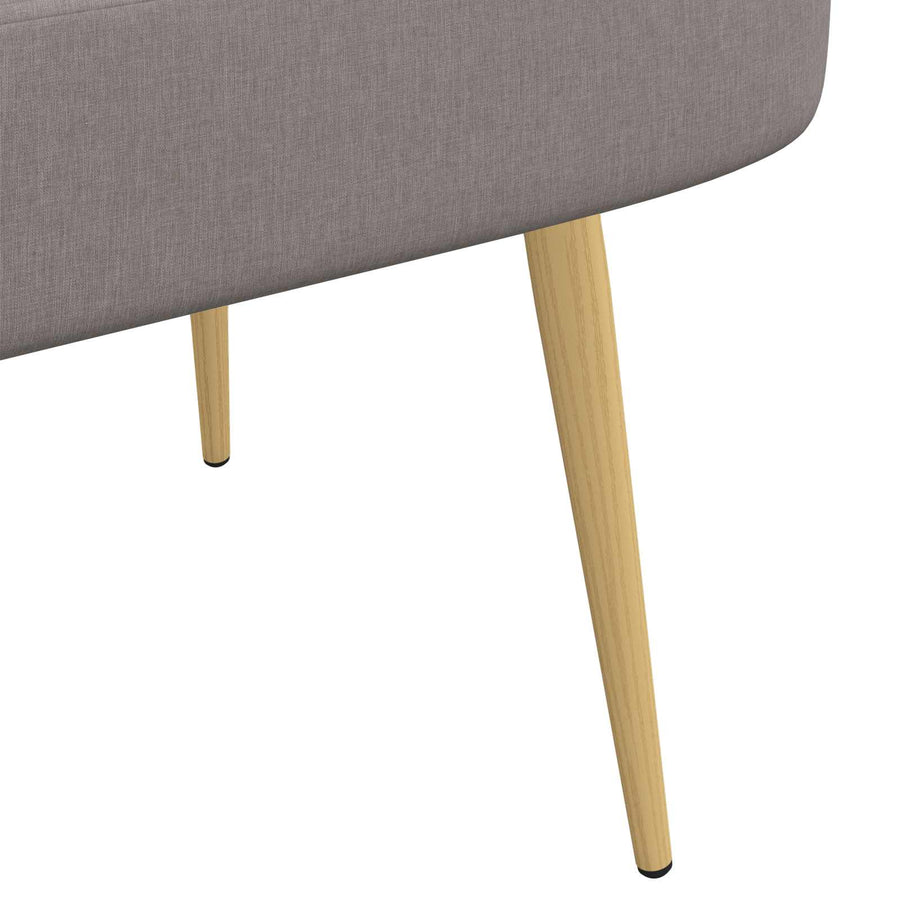 Beklede bank met rugleuning Taupe 110 x 60 x 76 cm Polyester