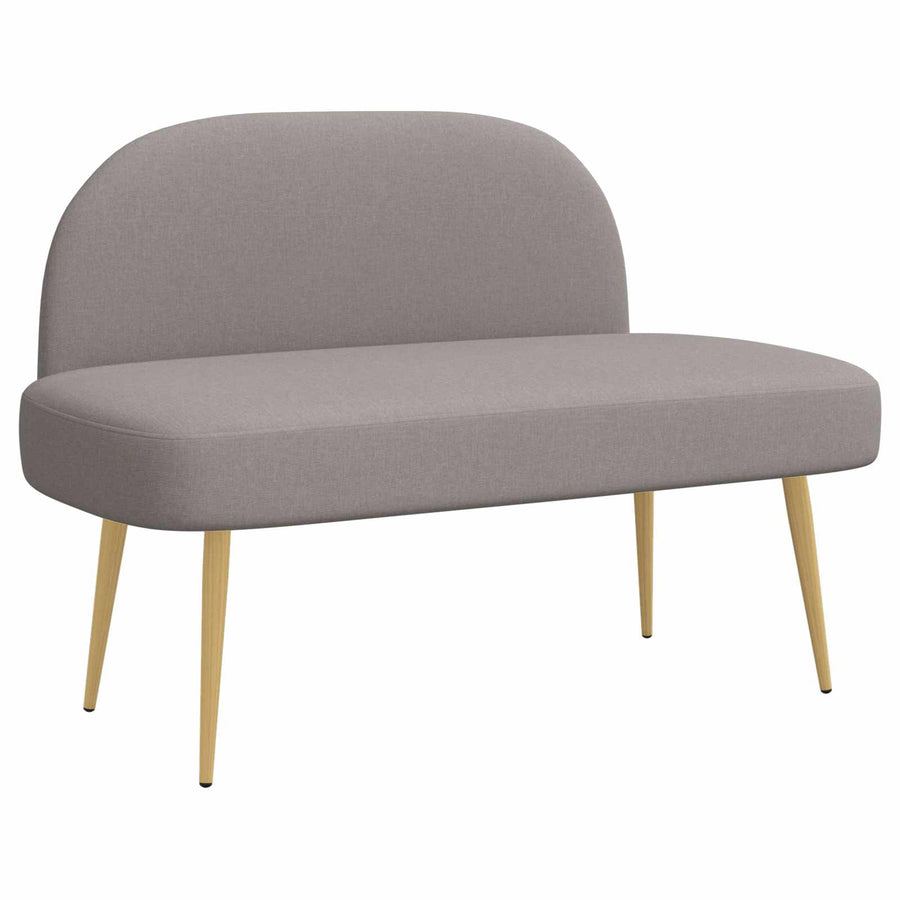 Beklede bank met rugleuning Taupe 110 x 60 x 76 cm Polyester