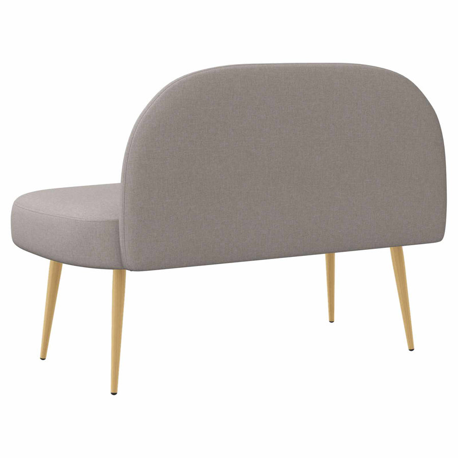 Beklede bank met rugleuning Taupe 110 x 60 x 76 cm Polyester