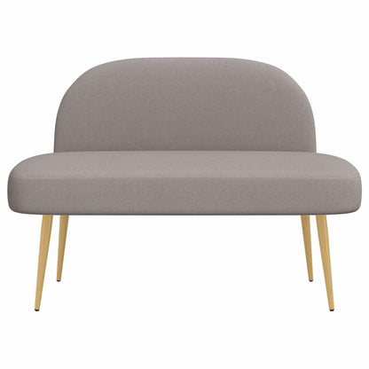 Beklede bank met rugleuning Taupe 110 x 60 x 76 cm Polyester