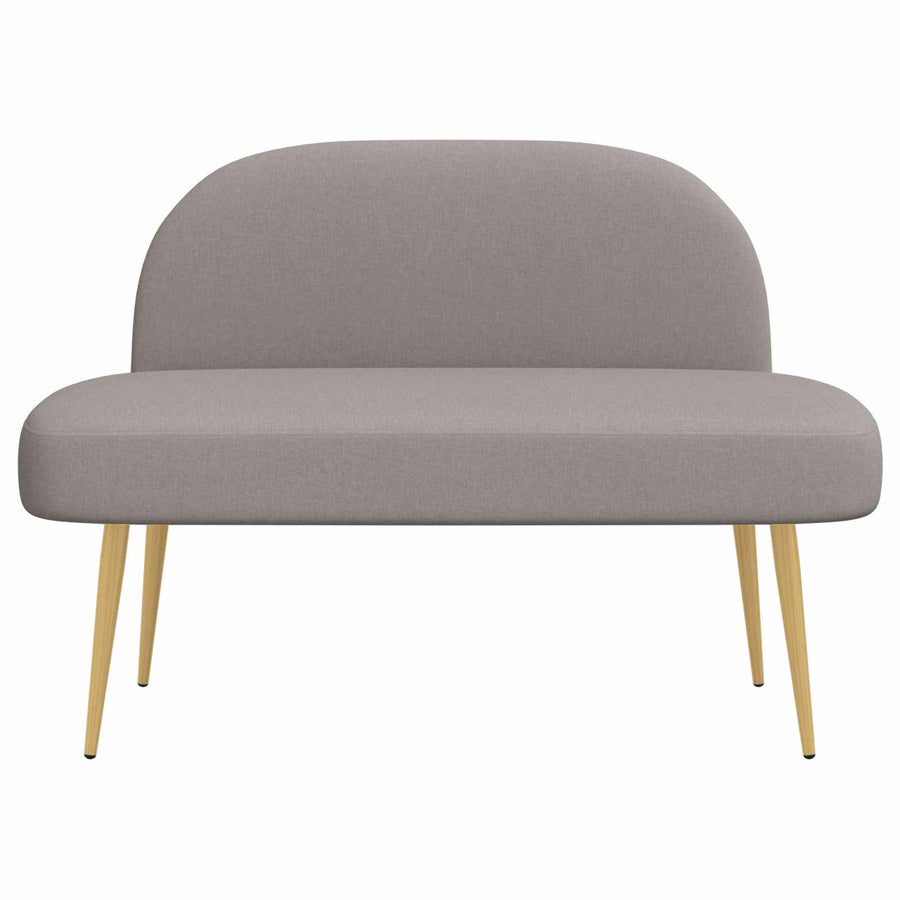 Beklede bank met rugleuning Taupe 110 x 60 x 76 cm Polyester