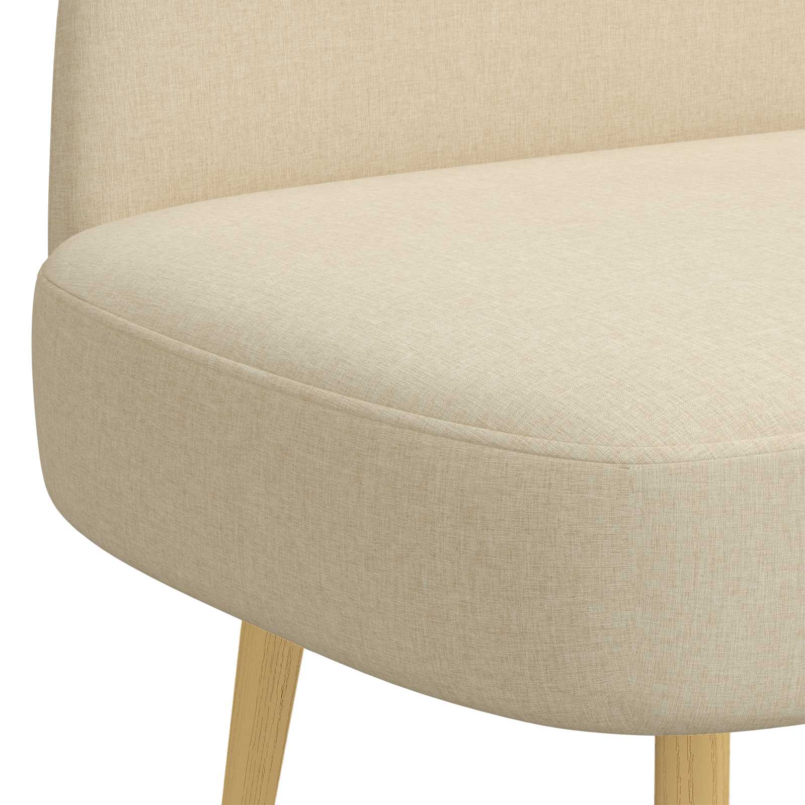 Beklede bank met rugleuning Crèmekleurig 110 x 60 x 76 cm