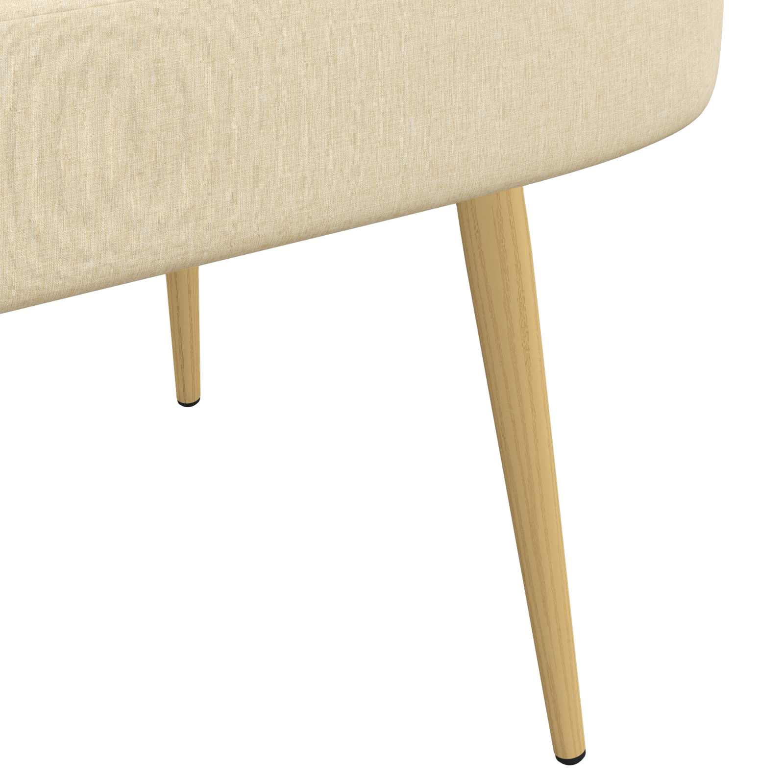 Beklede bank met rugleuning Crèmekleurig 110 x 60 x 76 cm