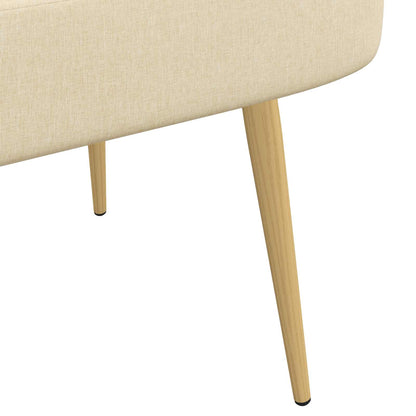 Beklede bank met rugleuning Crèmekleurig 110 x 60 x 76 cm