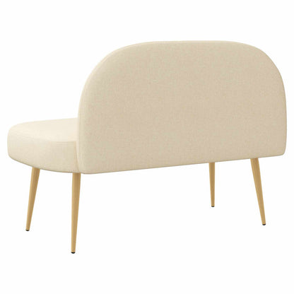Beklede bank met rugleuning Crèmekleurig 110 x 60 x 76 cm