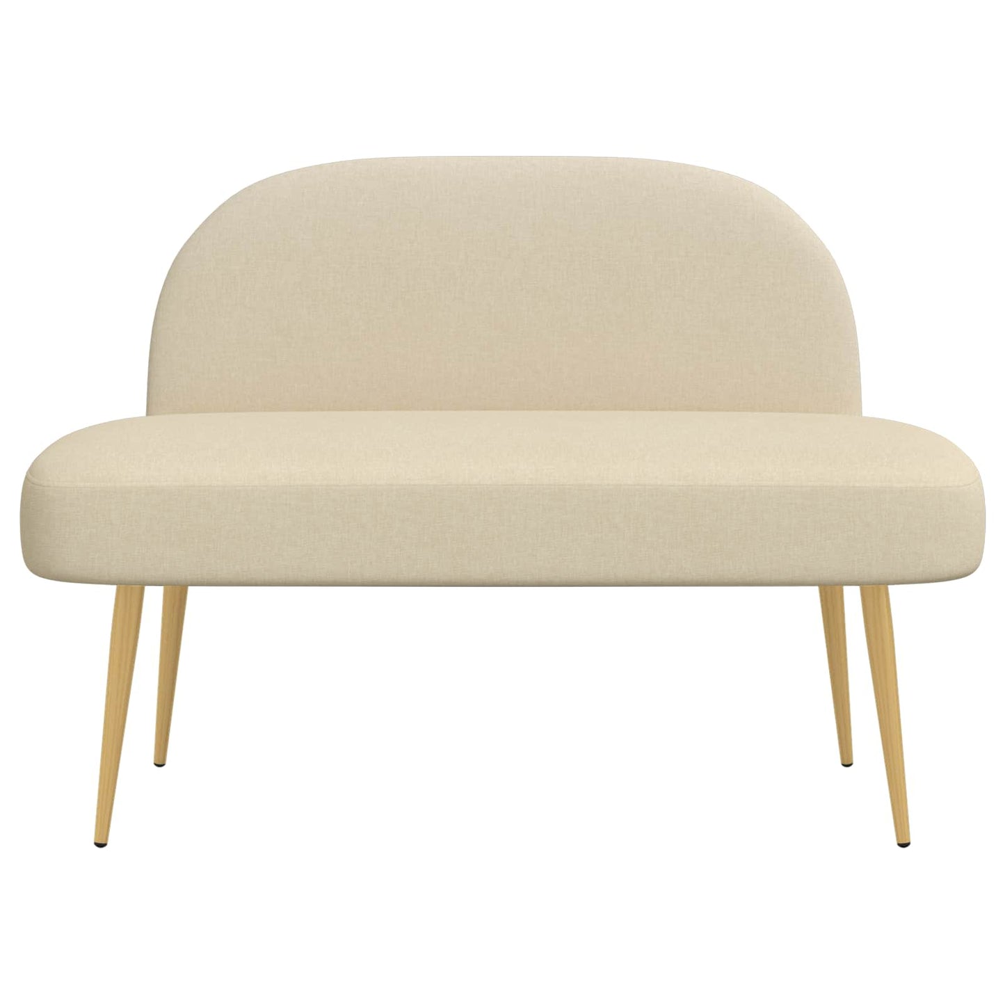 Beklede bank met rugleuning Crèmekleurig 110 x 60 x 76 cm