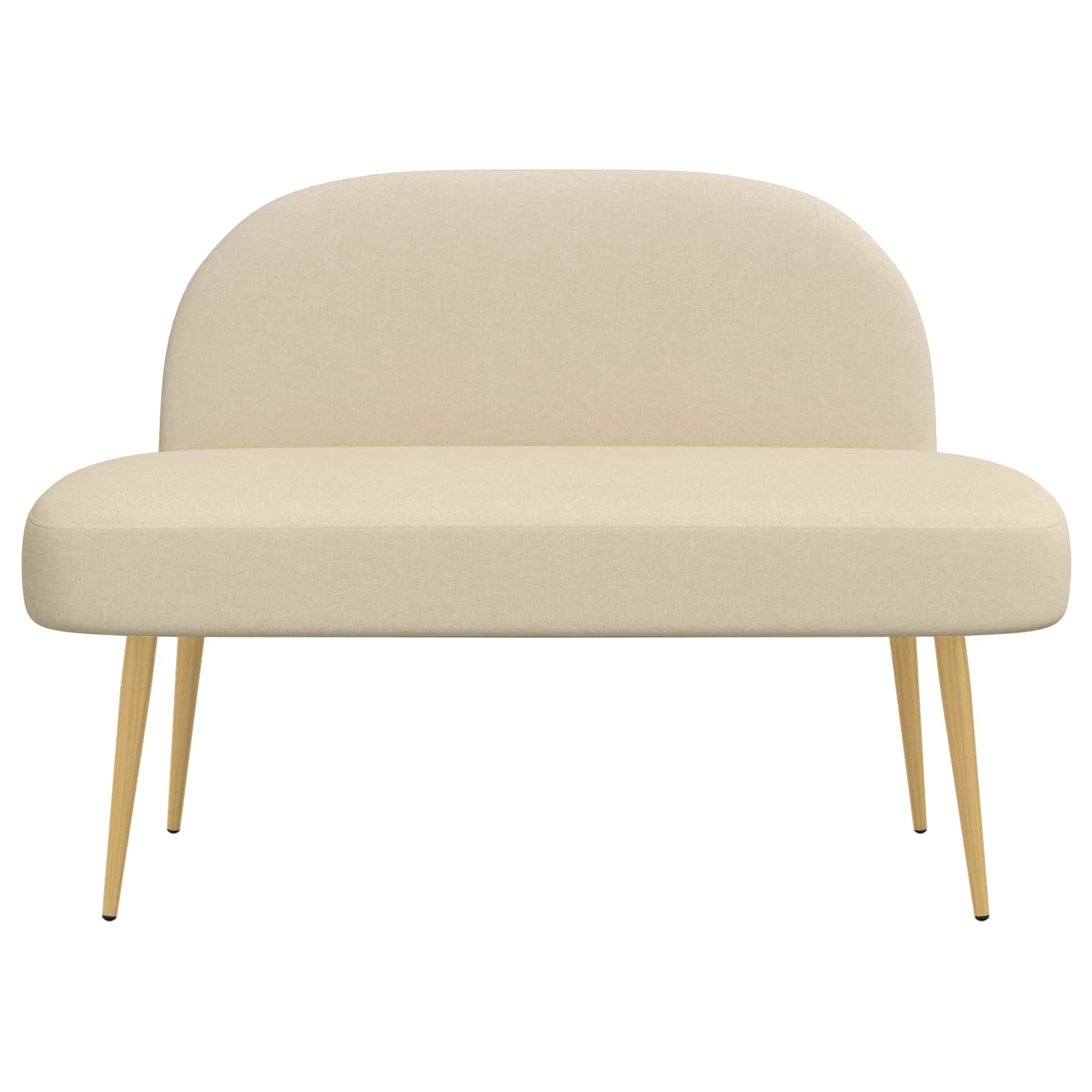 Beklede bank met rugleuning Crèmekleurig 110 x 60 x 76 cm