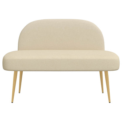 Beklede bank met rugleuning Crèmekleurig 110 x 60 x 76 cm