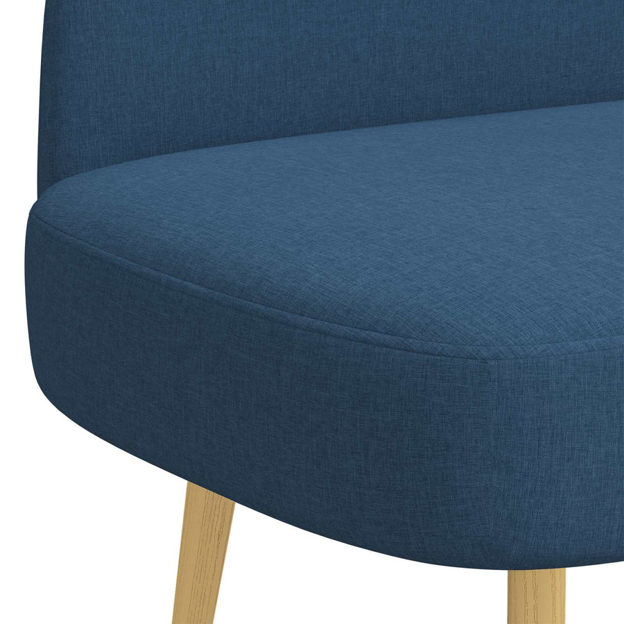 Beklede bank met rugleuning Blauw 110 x 60 x 76 cm Polyester