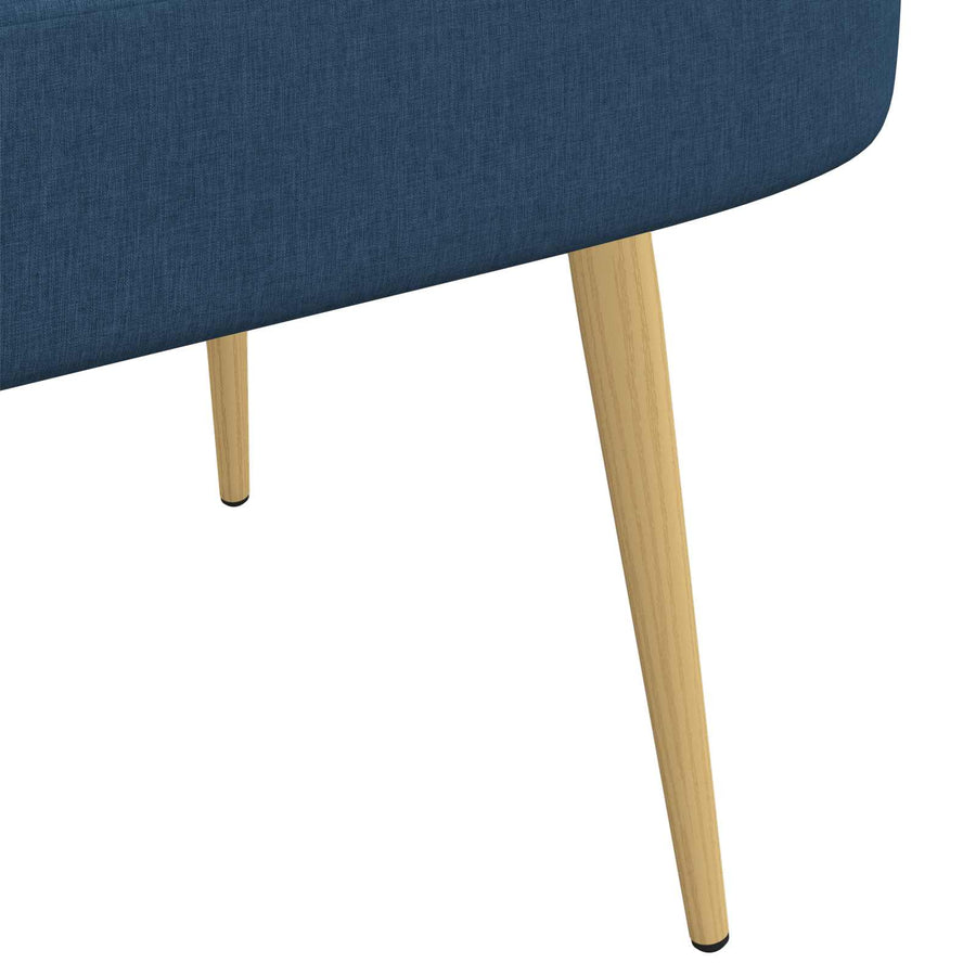 Beklede bank met rugleuning Blauw 110 x 60 x 76 cm Polyester