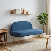Bank 110x60x76 cm blauw polyester