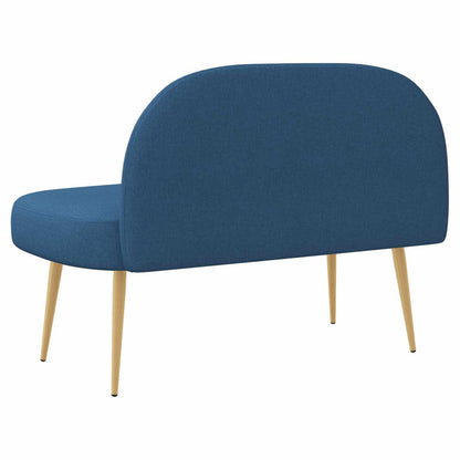 Beklede bank met rugleuning Blauw 110 x 60 x 76 cm Polyester