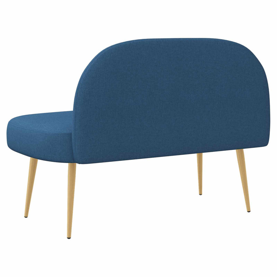 Beklede bank met rugleuning Blauw 110 x 60 x 76 cm Polyester