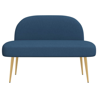 Beklede bank met rugleuning Blauw 110 x 60 x 76 cm Polyester