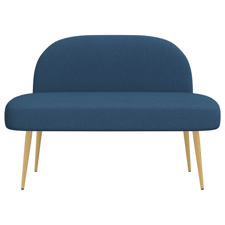Beklede bank met rugleuning Blauw 110 x 60 x 76 cm Polyester