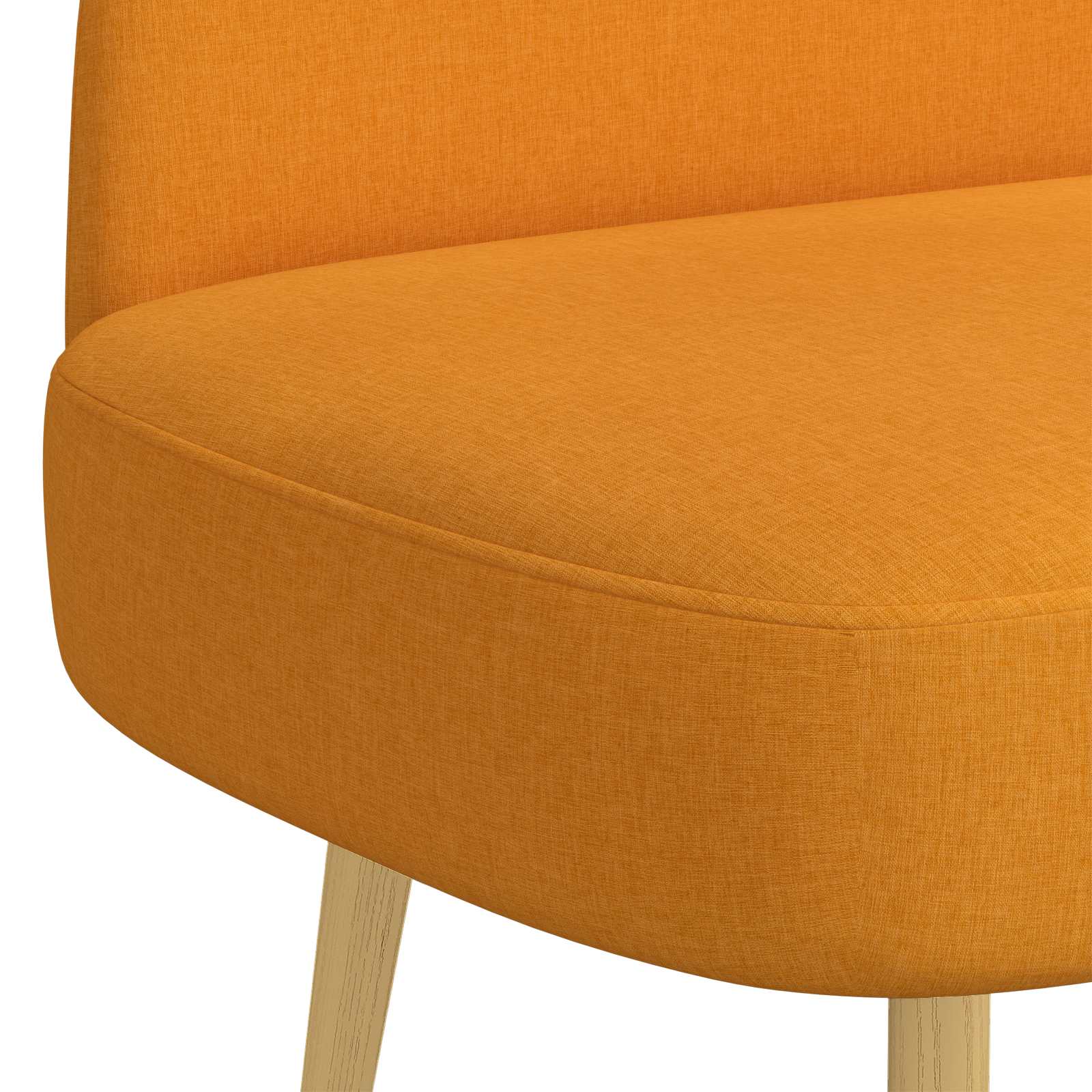 Beklede bank met rugleuning Donkergeel 110 x 60 x 76 cm