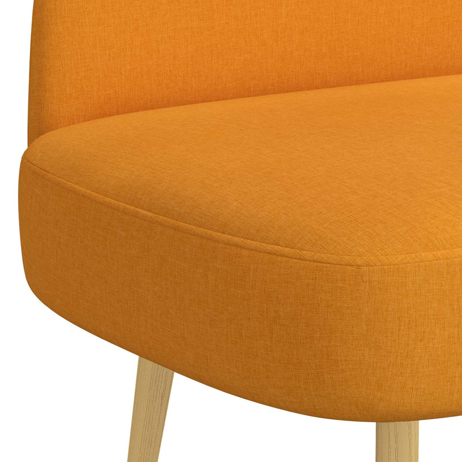 Beklede bank met rugleuning Donkergeel 110 x 60 x 76 cm