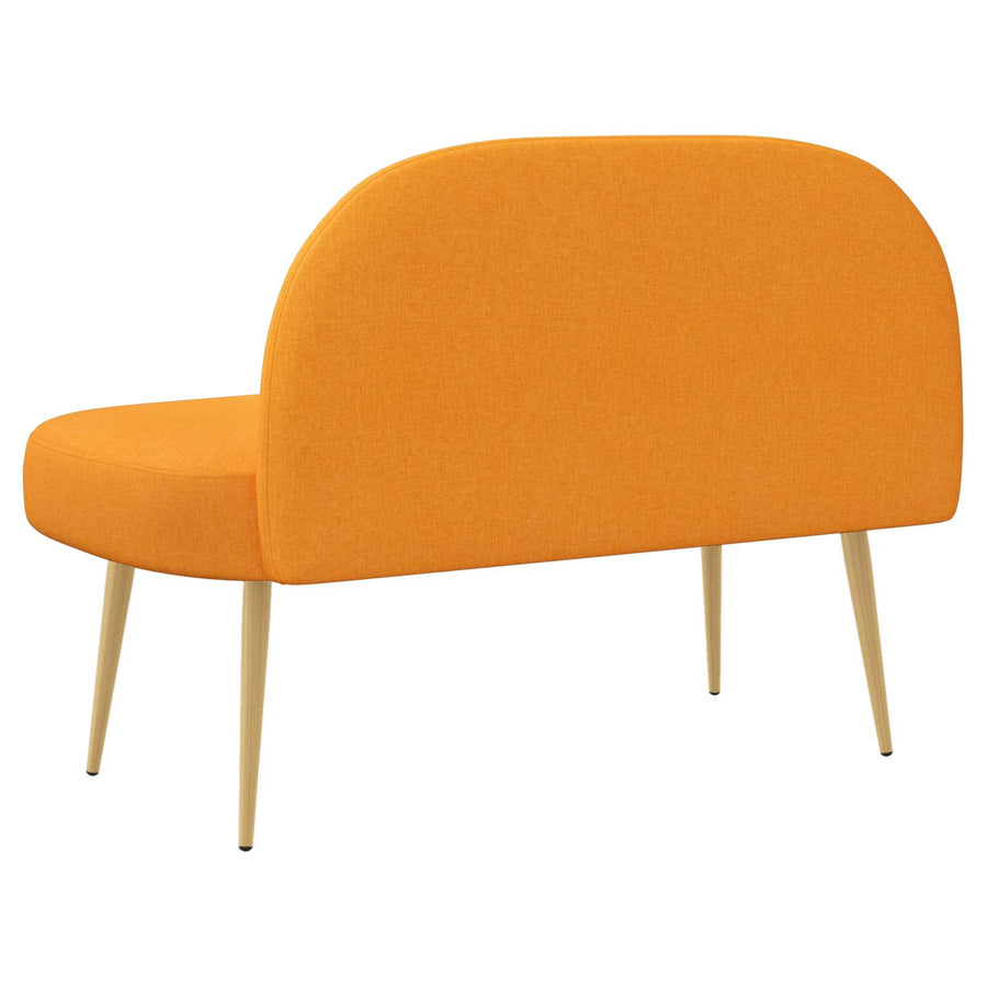 Beklede bank met rugleuning Donkergeel 110 x 60 x 76 cm