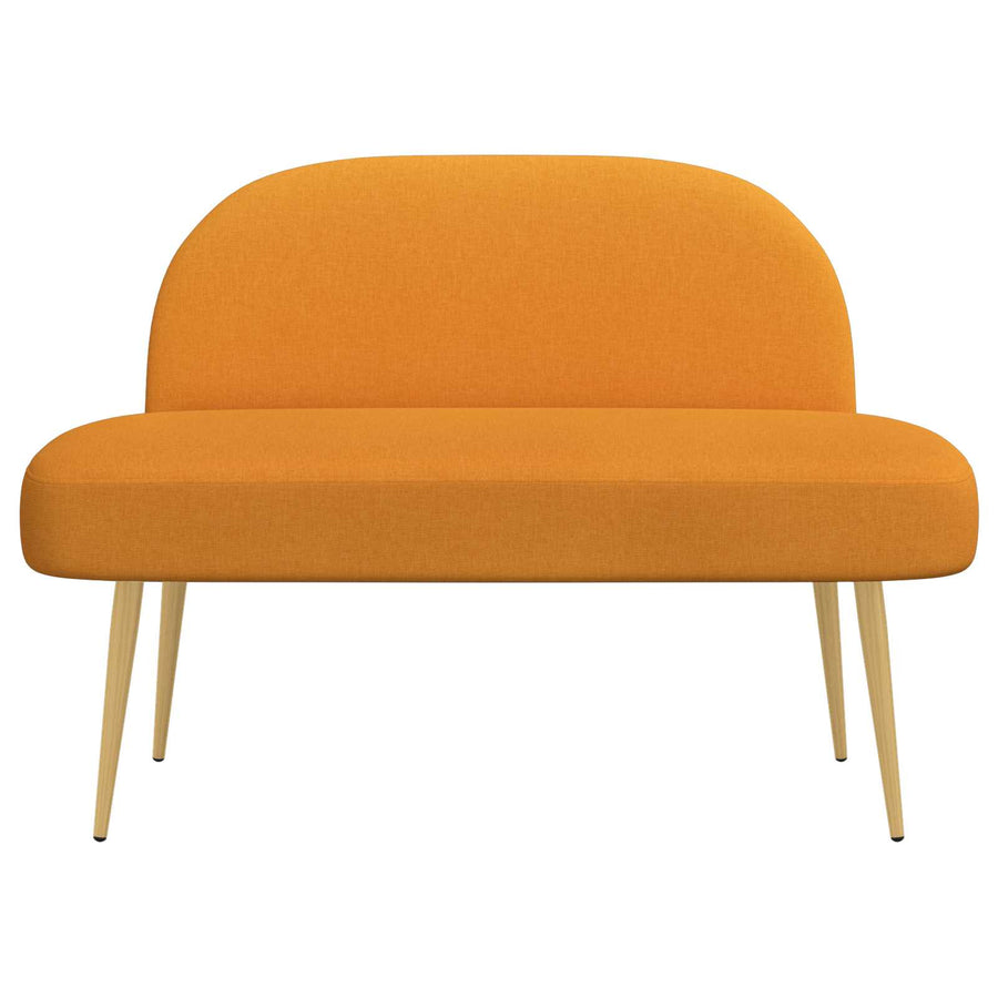 Beklede bank met rugleuning Donkergeel 110 x 60 x 76 cm