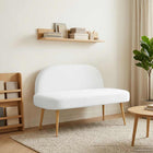 Upholstered Bench with Backrest White 110 x 60 x 76 cm Polyester
