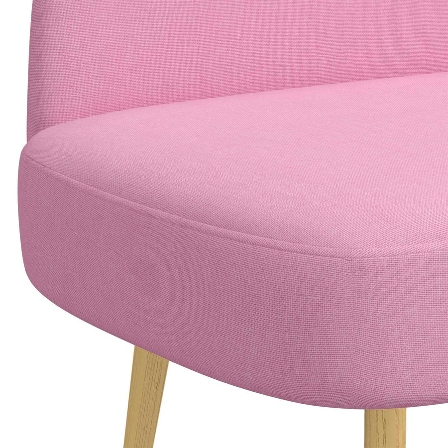 Beklede bank met rugleuning Roze 110 x 60 x 76 cm Polyester