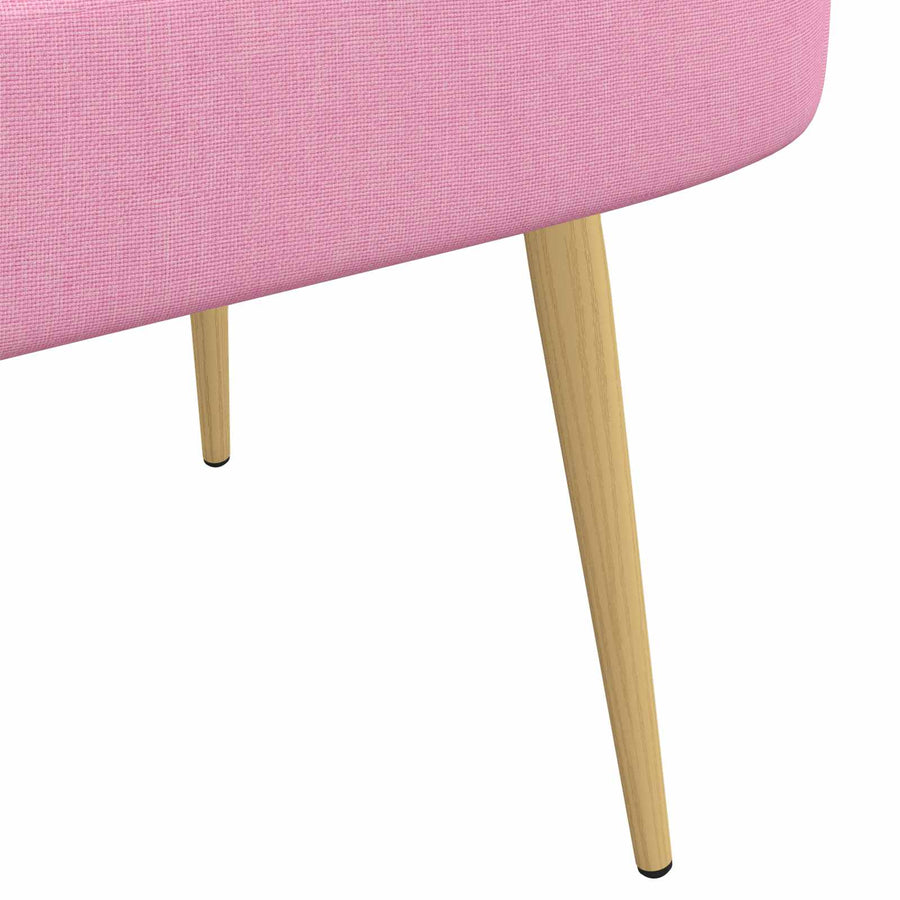 Beklede bank met rugleuning Roze 110 x 60 x 76 cm Polyester
