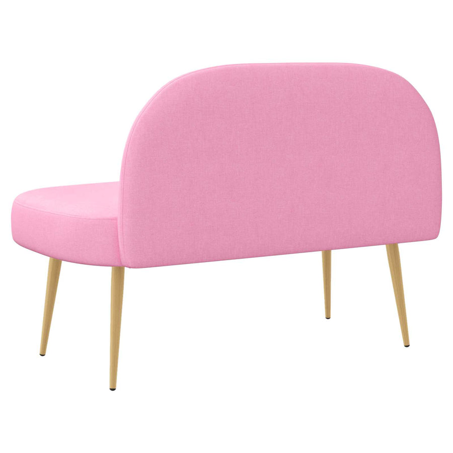 Beklede bank met rugleuning Roze 110 x 60 x 76 cm Polyester