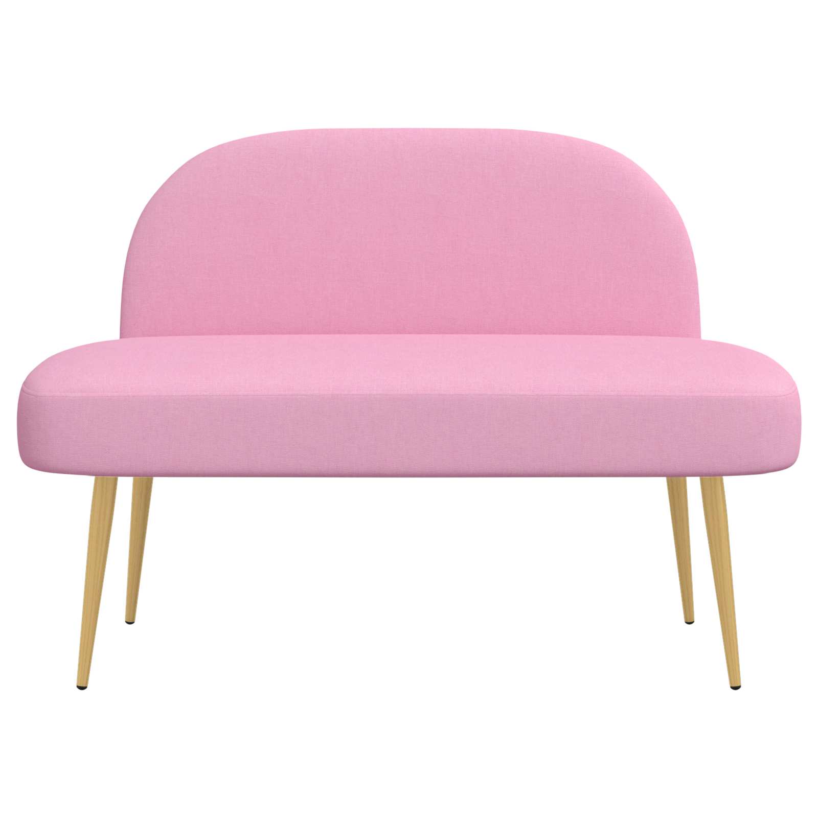Beklede bank met rugleuning Roze 110 x 60 x 76 cm Polyester