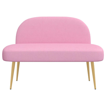 Beklede bank met rugleuning Roze 110 x 60 x 76 cm Polyester