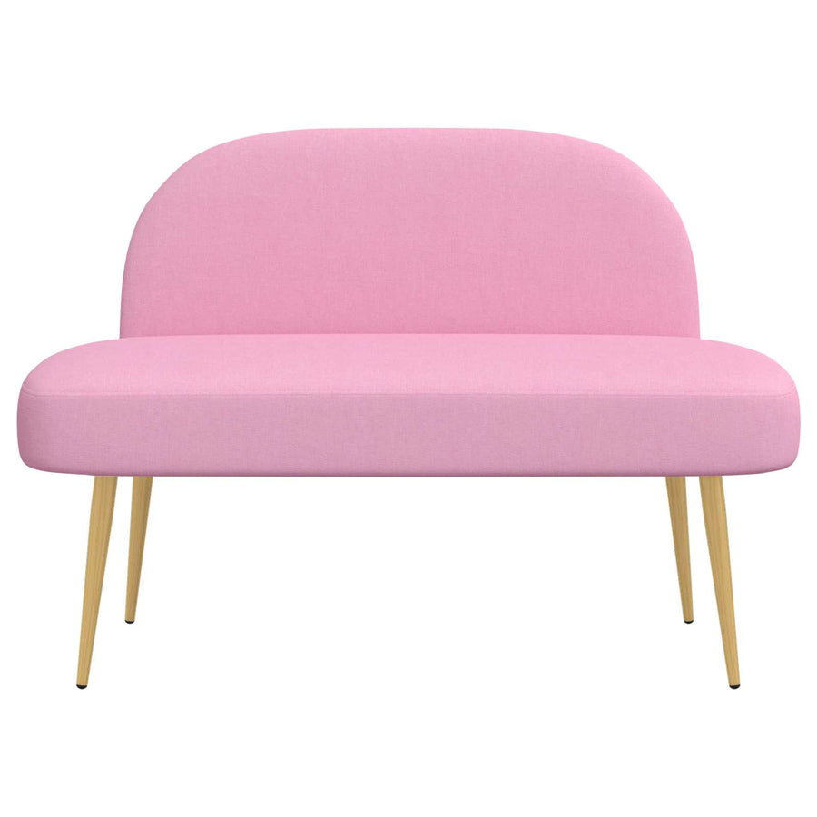 Beklede bank met rugleuning Roze 110 x 60 x 76 cm Polyester