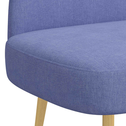 Beklede bank met rugleuning Jeans blauw 110 x 60 x 76 cm