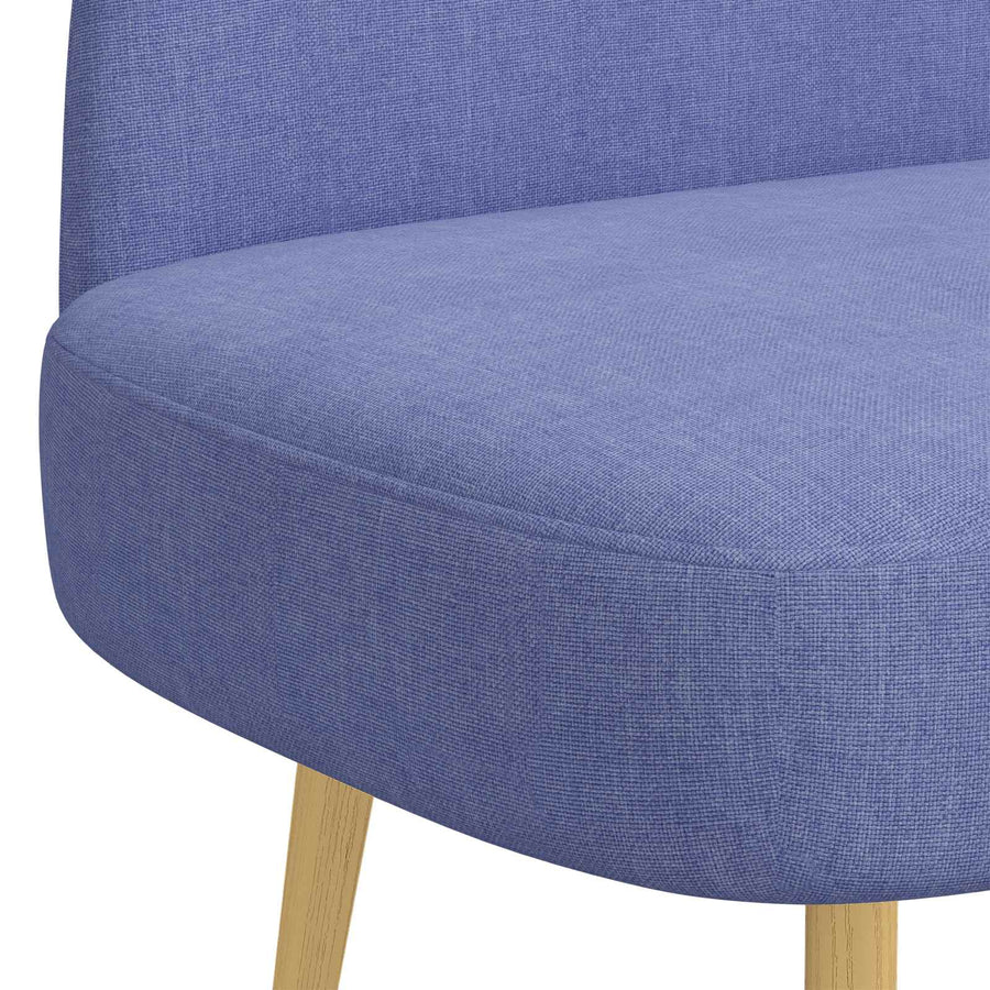 Beklede bank met rugleuning Jeans blauw 110 x 60 x 76 cm