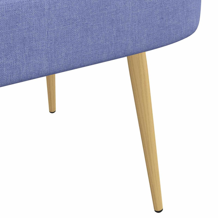 Beklede bank met rugleuning Jeans blauw 110 x 60 x 76 cm