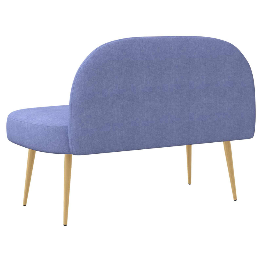 Beklede bank met rugleuning Jeans blauw 110 x 60 x 76 cm