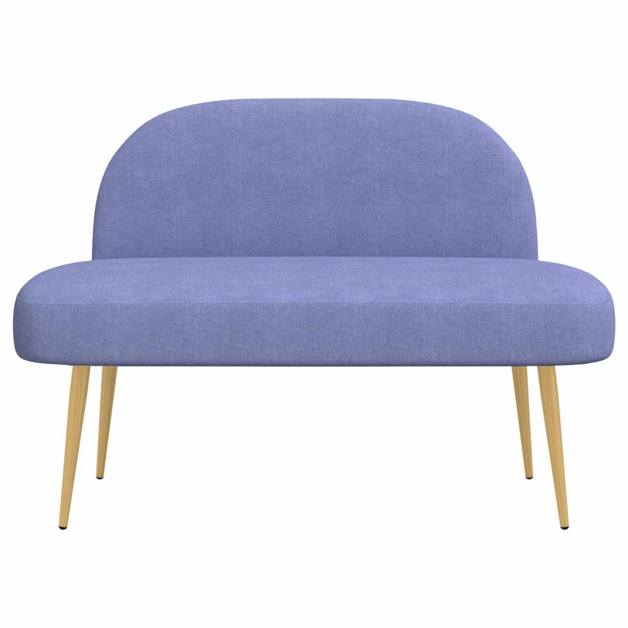 Beklede bank met rugleuning Jeans blauw 110 x 60 x 76 cm