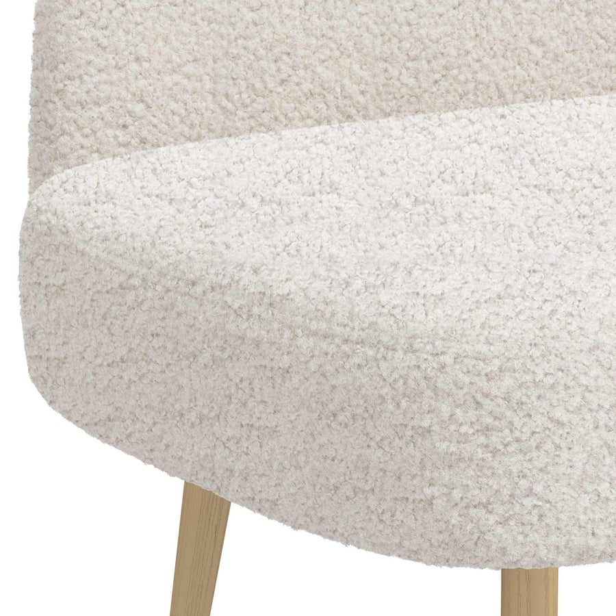 Beklede bank met rugleuning Crèmekleurig 110 x 60 x 76 cm