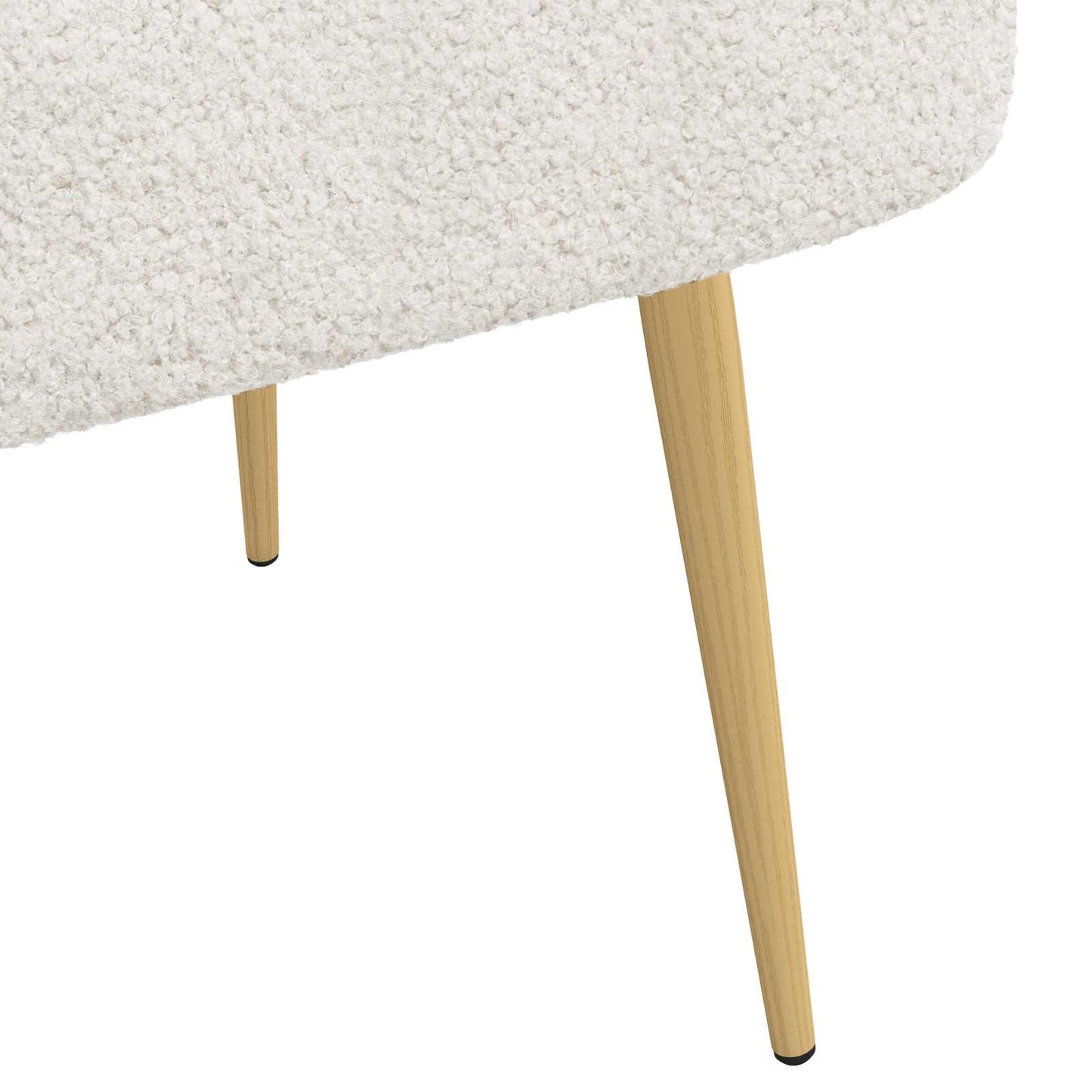 Beklede bank met rugleuning Crèmekleurig 110 x 60 x 76 cm