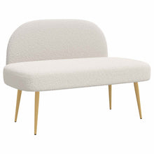 Beklede bank met rugleuning Crèmekleurig 110 x 60 x 76 cm