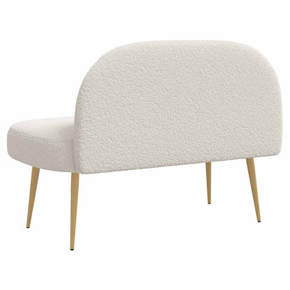 Beklede bank met rugleuning Crèmekleurig 110 x 60 x 76 cm