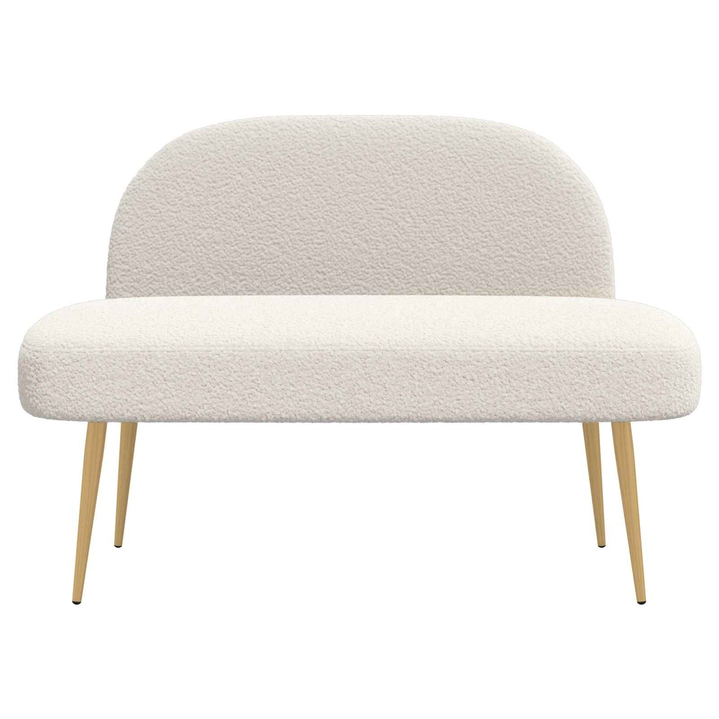 Beklede bank met rugleuning Crèmekleurig 110 x 60 x 76 cm