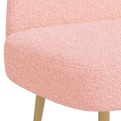 Beklede bank met rugleuning Roze 110 x 60 x 76 cm Bouclé