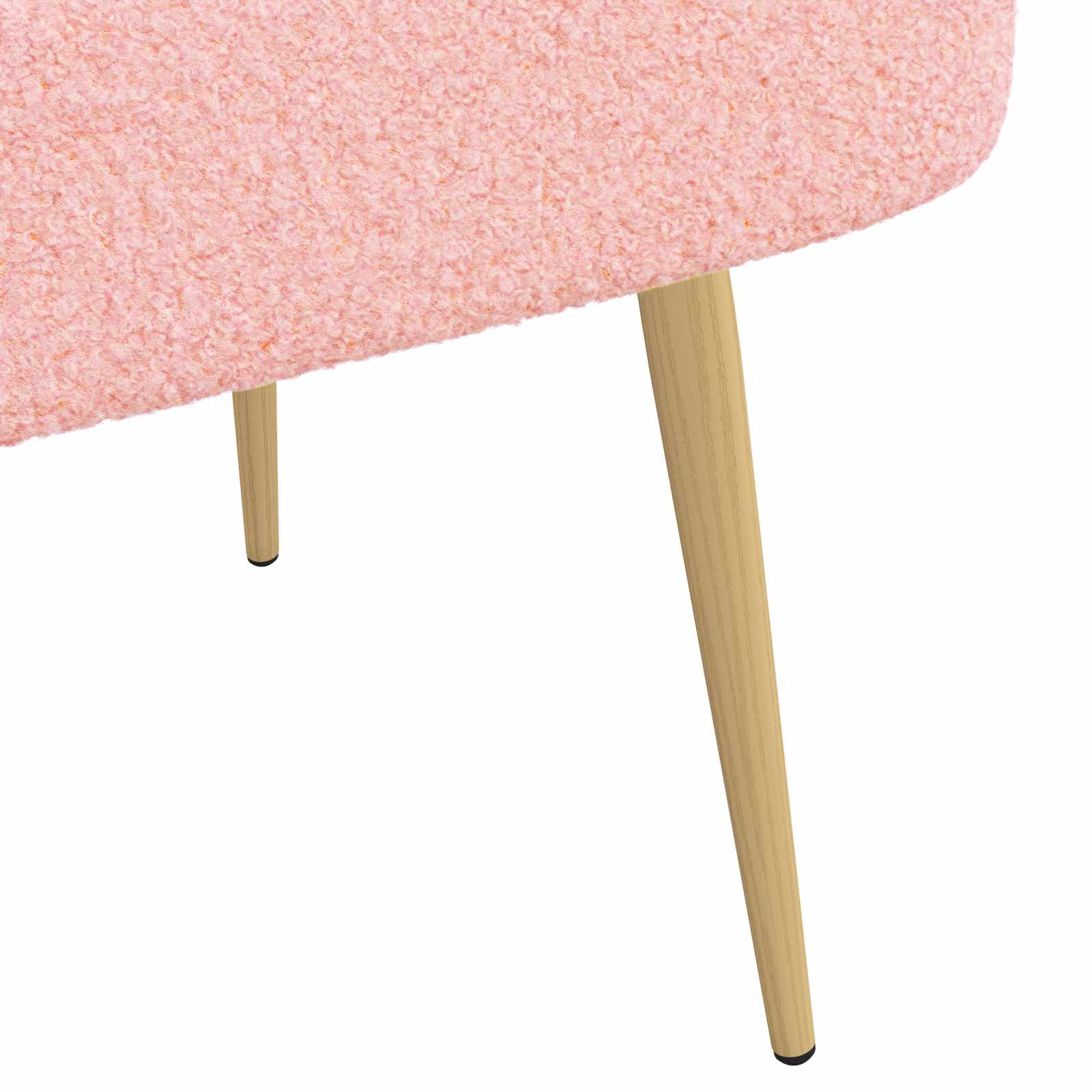 Beklede bank met rugleuning Roze 110 x 60 x 76 cm Bouclé
