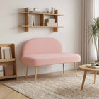 Bank 110x60x76 cm roze bouclé