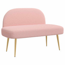Beklede bank met rugleuning Roze 110 x 60 x 76 cm Bouclé
