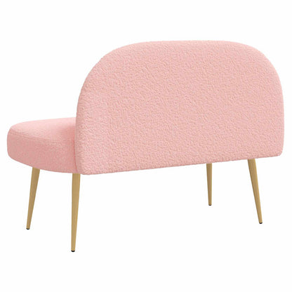 Beklede bank met rugleuning Roze 110 x 60 x 76 cm Bouclé