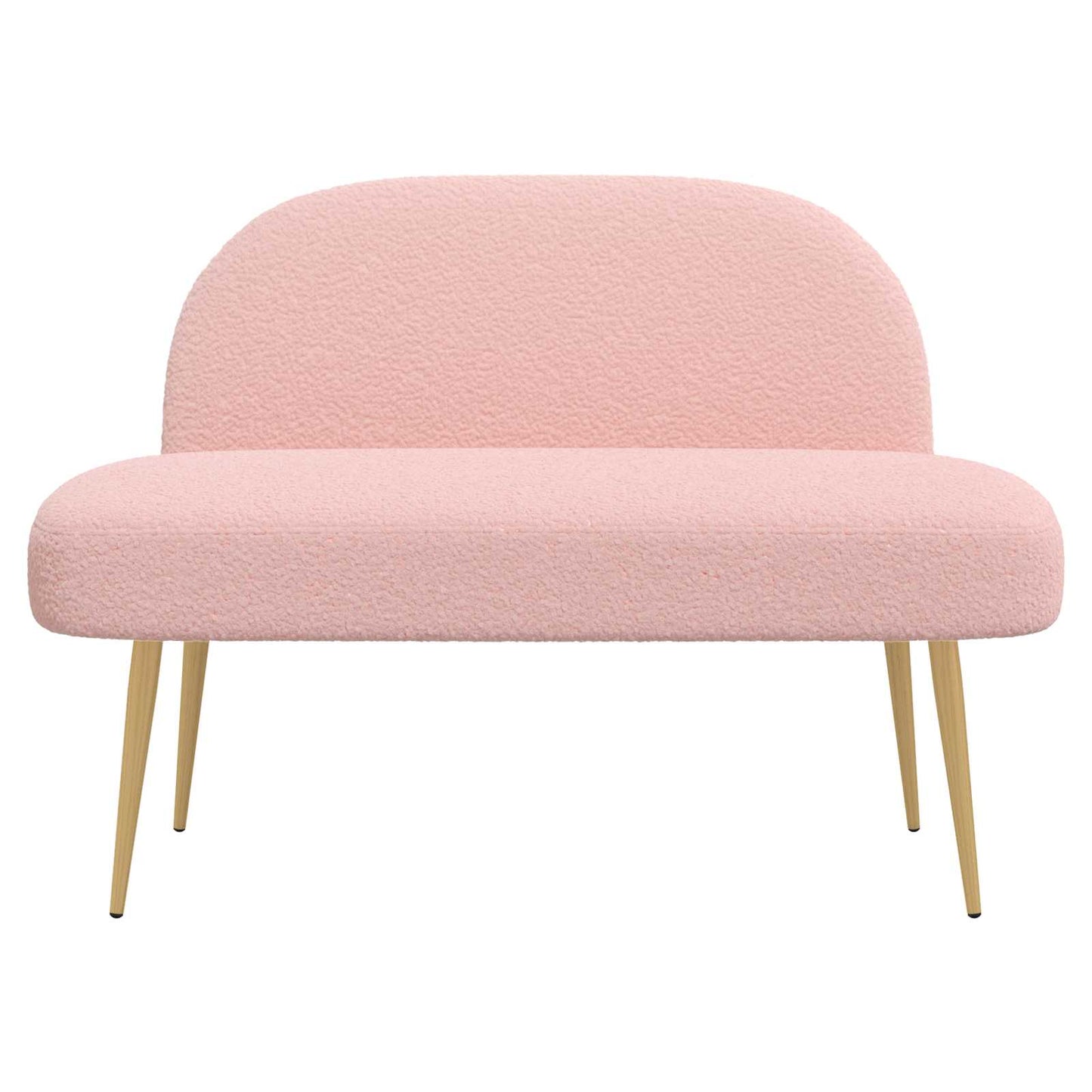 Beklede bank met rugleuning Roze 110 x 60 x 76 cm Bouclé