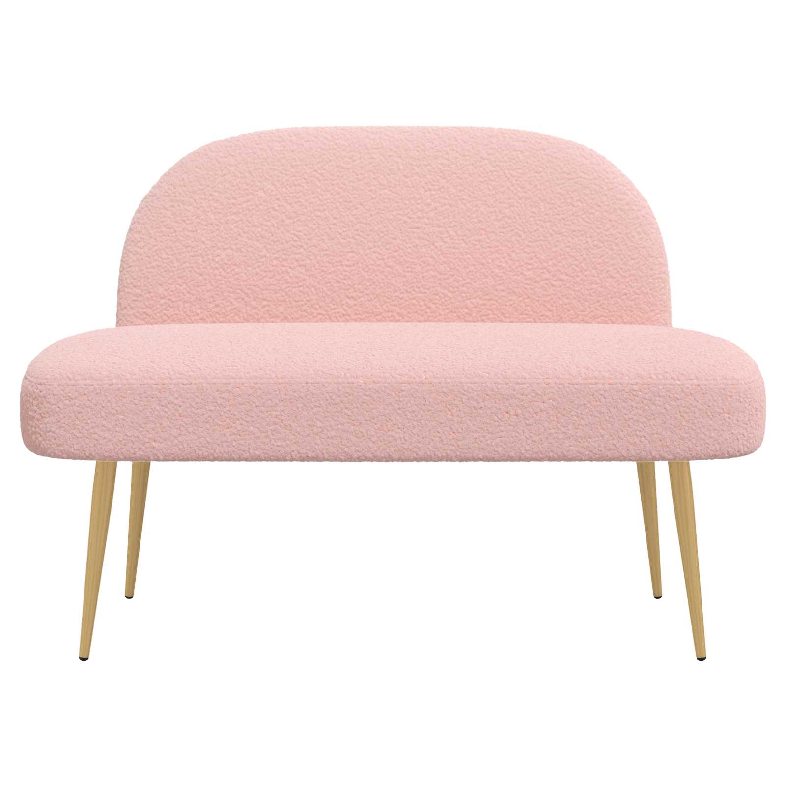 Beklede bank met rugleuning Roze 110 x 60 x 76 cm Bouclé