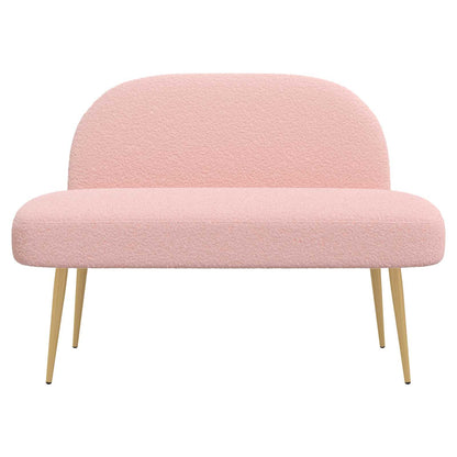 Beklede bank met rugleuning Roze 110 x 60 x 76 cm Bouclé