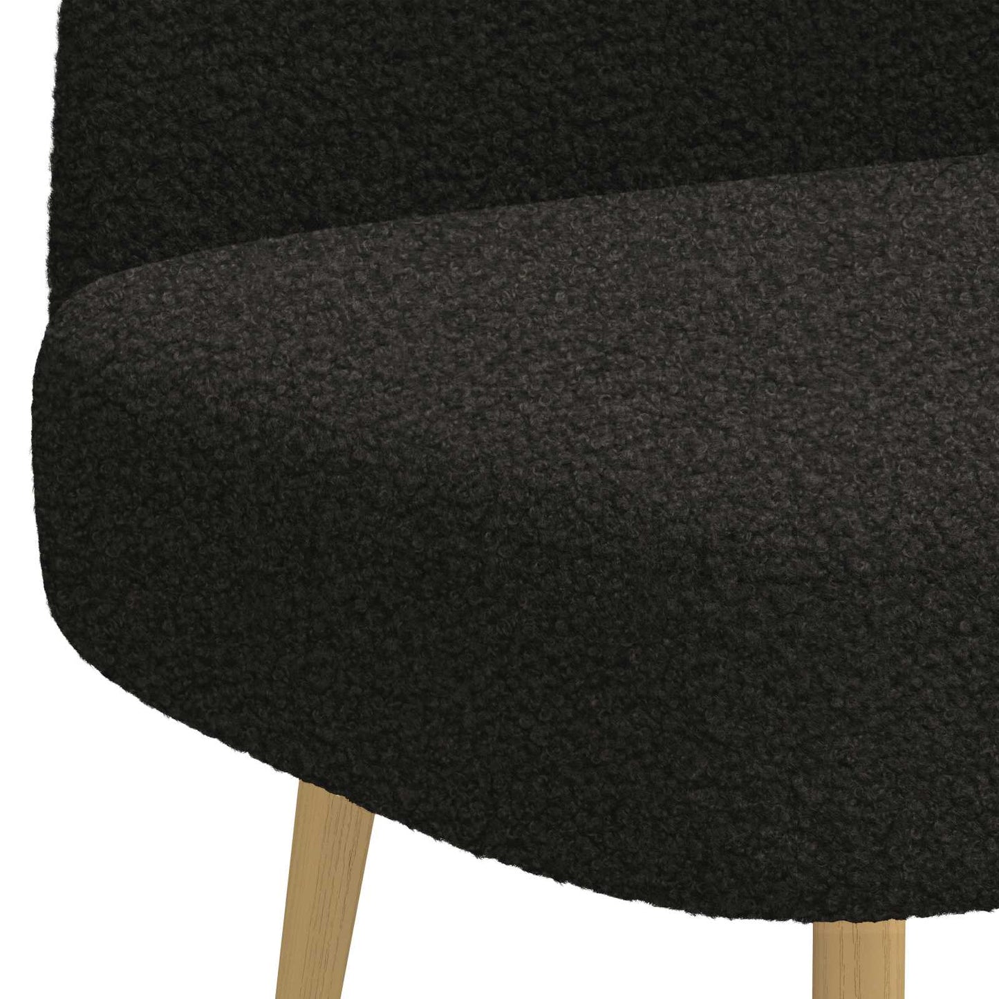Beklede bank met rugleuning Zwart 110 x 60 x 76 cm Bouclé