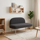 Bank zwart bouclé 110x60x76 cm